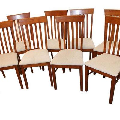 
Lot 181
Set of 8 mahogany frame dining room chairs
