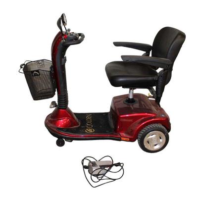 
Lot 238
Working battery powered scooter with basket by Golden Companion

