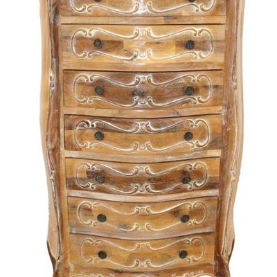 
Lot 308
Italian, made in Italy, multi wood natural finish 7 drawer lingerie chest

