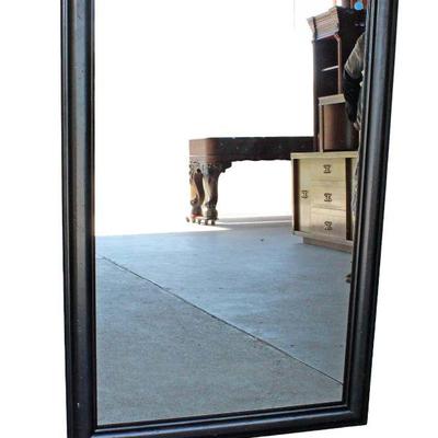 
Lot 207
Contemporary black painted frame mirror with leveling bracket
