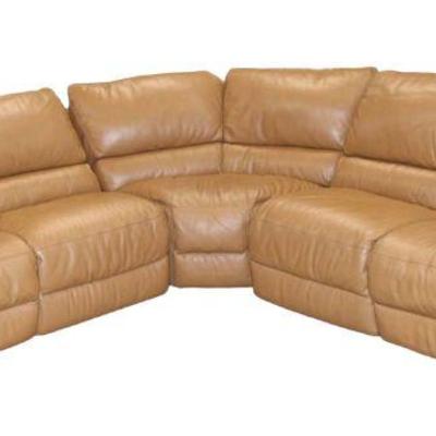 
Lot 372
Nice Natuzzi Italian leather 3 section sofa with reclining ends
