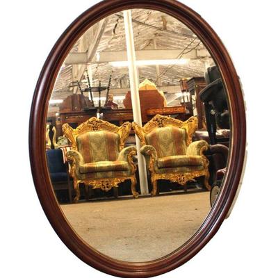 
Lot 102A
Henkel Harris solid mahogany oval mirror
