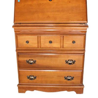 
Lot 211
Vintage maple slant front desk by Homestead by Sears
