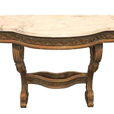 
Lot 399
Vintage Italian marble top console with planter tray and lighting
