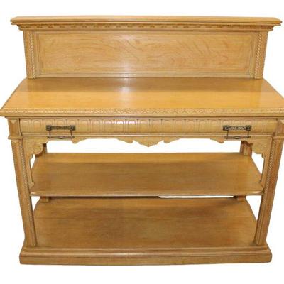 
Lot 328
Antique oak 1 drawer server in the manner of Herter Brothers
