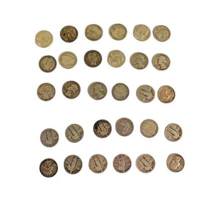 
Lot 289
30 count miscellaneous silver quarters various dates
