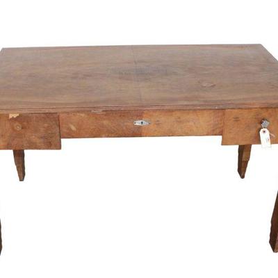 
Lot 191
Mid century art deco style burl walnut 3 drawer desk
