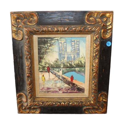
Lot 391
Vintage signed oil on canvas
