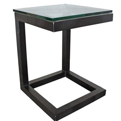 
Lot 134
Ultra modern heavy glass table tubular metal table
