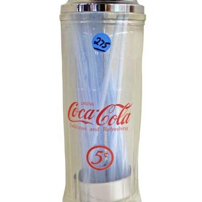 
Lot 275
Vintage advertisement Coca-Cola glass straw holder
