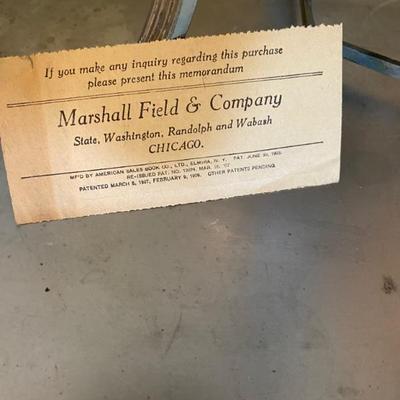 Found in the Creamer, Receipt from Marshall Fields