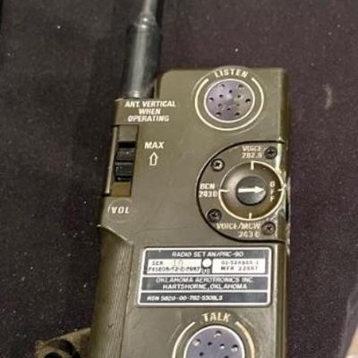 US military aircraft survival emergency radio set w/earpiece.