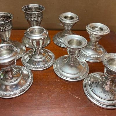 Sterling weighted candlesticks $20-$28