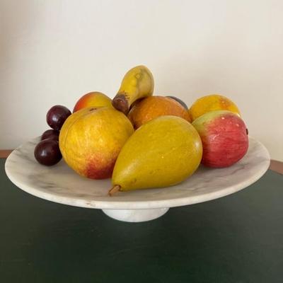 Marble fruit $12 each
Marble bowl $30