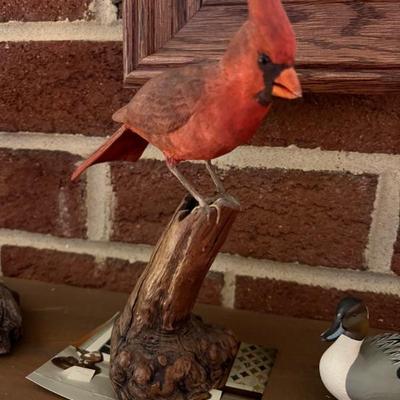 Cardinal carved by Ruth Garrison $16