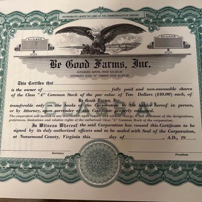 Book of Stocks from Dairy Farm which is now â€œHarborviewâ€