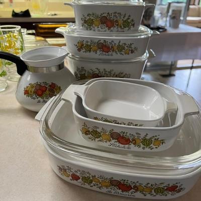 Corningware Spice of Life casseroles 