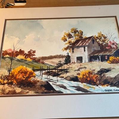 Robert Burnell original signed watercolor $40 no discount