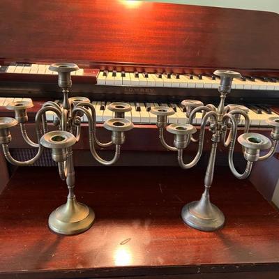 Brass candelabras $20 each phase
