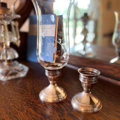 Sterling candle holders 