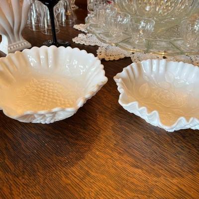 Milk glass $14-$16
Grape bowl sold