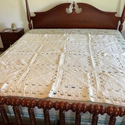 Cream squares afghan $30