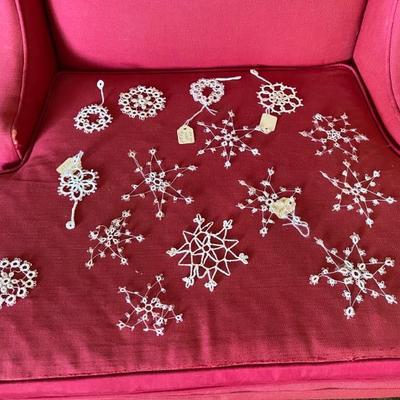 Crocheted starched ornaments $3 each