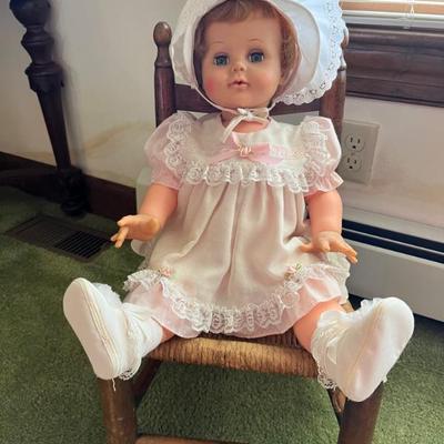 Doll $8
child's chair $6 broken SOLD