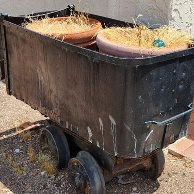 +++THIS ITEM ONLY AVAILABLE NOW AHEAD OF SALE - Authentic Vintage Mining Ore Cart ($125)