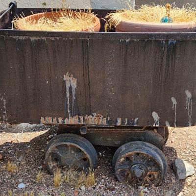 +++THIS ITEM ONLY AVAILABLE NOW AHEAD OF SALE - Authentic Vintage Mining Ore Cart ($125)