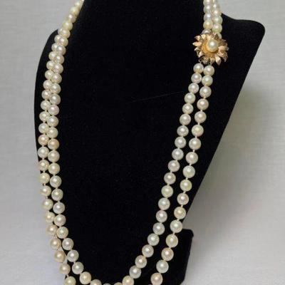 Akoya Pearl Necklace 14k Clasp