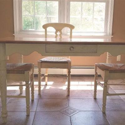 French Farmhouse Style Dining Table And Chairs