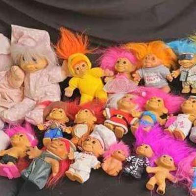 Troll Dolls_ Assortment Of Sizes And Colors