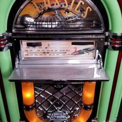 Nostalgia Classics 1940s Replica Jukebox CD Player and AM-FM Radio