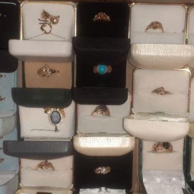 Black hills gold and silver rings. 