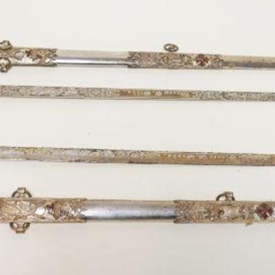 1005	PAIR OF LODGE SWORDS, APPROXIMATELY 36 IN

