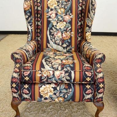 1088	UPHOLSTERED WING BACK CHAIR, SOME WEAR
