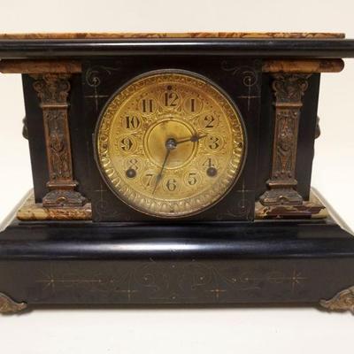 1150	ANTIQUE SETH THOMAS MANTLE CLOCK, APPROXIMATELY 7 IN X 16 IN X 11 IN HIGH
