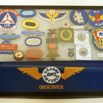 1186	LOT OF US MILITARY PATCHES, MEDALS & INSIGNIA ASSORTMENT, SOME STERLING
