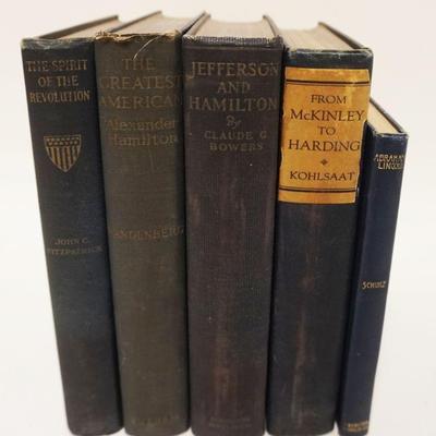 1017	LOT OF PRESIDENTIAL & RELATED BOOKS INCLUDING LINCOLN, JEFFERSON, HARDING, MCKINLEY, ETC

