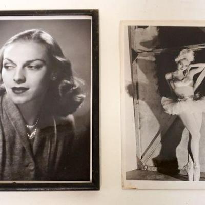 1073	VERA ZORINA ACTRESS/DANCER SIGNED PHOTOS, APPROXIMATELY 8 IN X 10 IN
