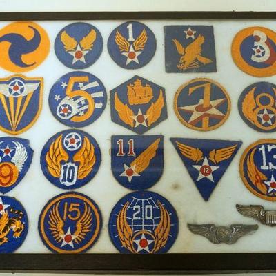1189	LOT OF US MILITARY PATCHES & STERLING WINGS
