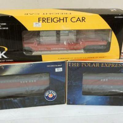 1227	LIONEL POLAR EXPRESS O GAUGE CARS & K-LINE FREIGHT CAR
