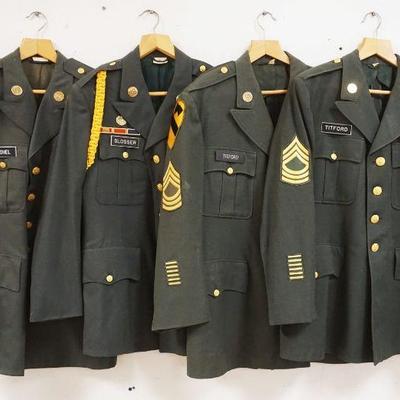 1182	LOT 4 US MILITARY COATS INCLUDES SIZE 41R, 39S & 44S
