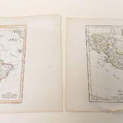1027	2 ANTIQUE ENGRAVED MAPS, APPROXIMATELY 11 1/2 IN X 16 1/2 IN
