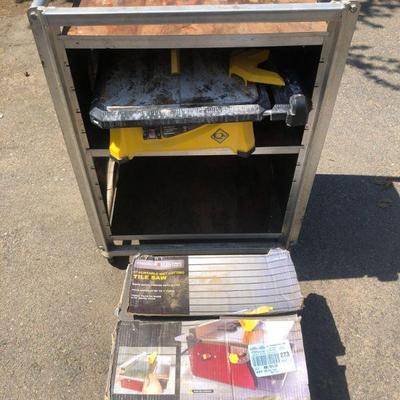 Metal Rolling Cart, tile saws