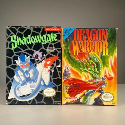 (2PC) DRAGON THEMED NES GAMES | Includes: Dragon Warrior and Shadowgate by Kemco Seika for the Nintendo Entertainment System, both in...