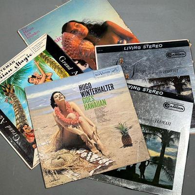 (5PC) MISC. HAWAIIAN RECORDS | Vinyl record albums, including Hawaiian Magic by Paul Whiteman, Music of the Islands by The Mauna Loa...