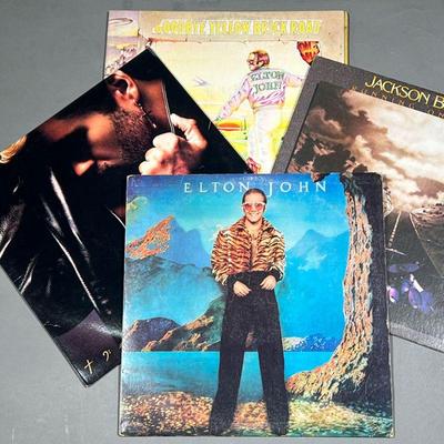 (4PC) ELTON JOHN & OTHER | Vinyl record albums, including: Elton John's 