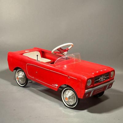 FORD MUSTANG PEDAL CAR | Vintage collectible red pedal car with pedals and steering wheel, a Ford Official Licensed Product.

